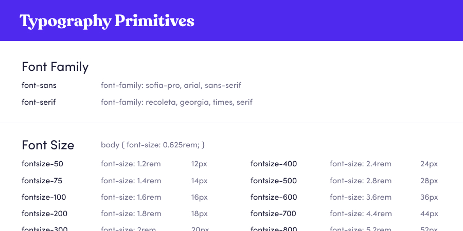 design system tokens